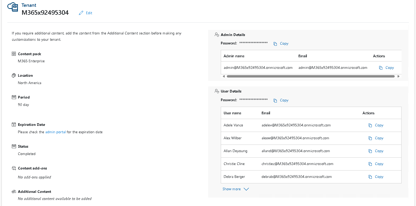 CDX Demo Tenant