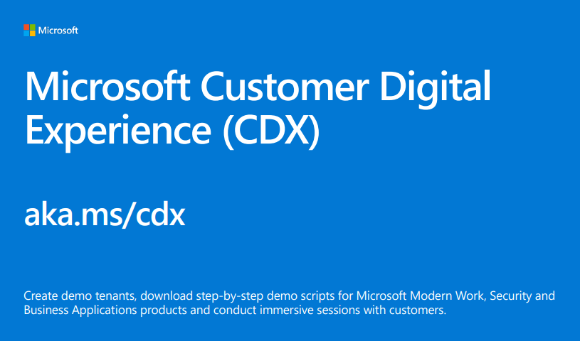 Microsoft CDX Demo