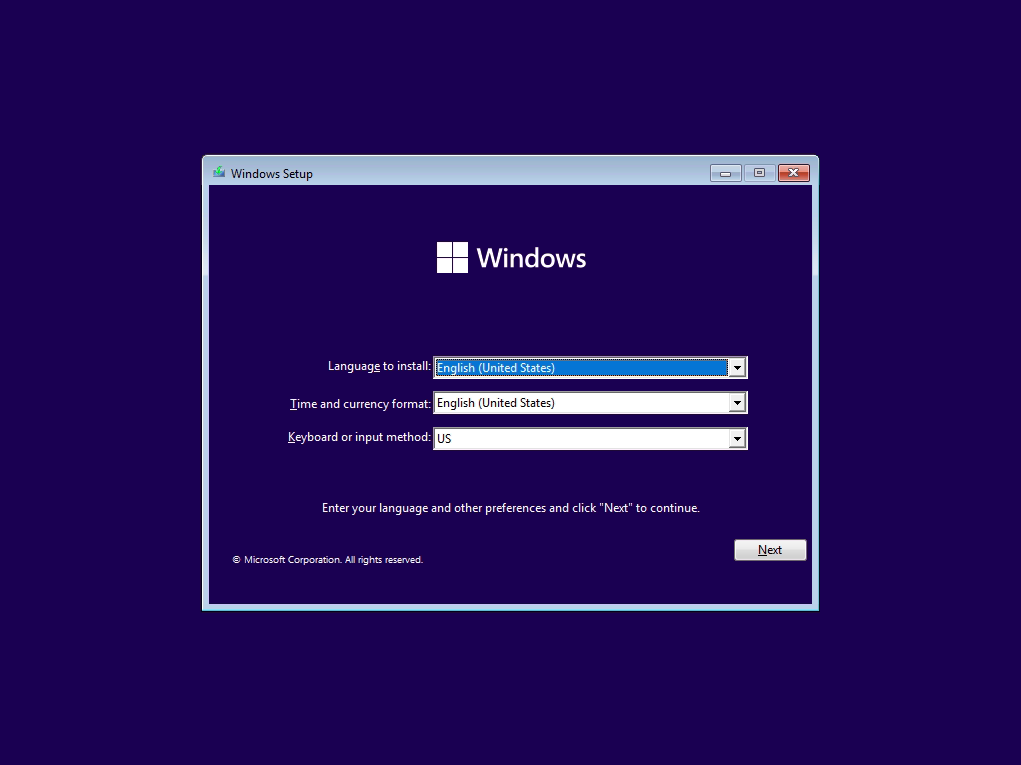 Windows 11 Install